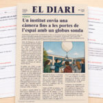 Fitxa de comprensió lectora amb una notícia sobre un globus sonda per a 5è i 6è de Primària en català.