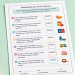 Fitxa de problemes de càlcul mental per identificar l'operació i respondre, per a 3r de Primària en català.