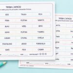 Fitxa per trobar la paraula intrusa a cada grup, en majúscula i minúscula, per a 1r i 2n de Primària en català.